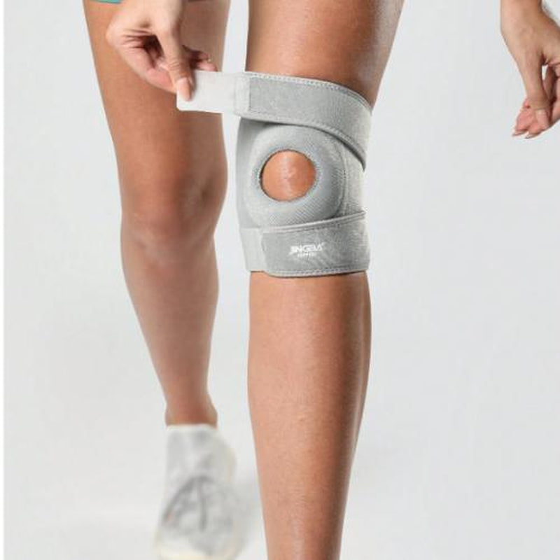 1 Piece Adjustable Knee Support Patellar Protection with Breathable Holes for Basketball Running Weightlifting
