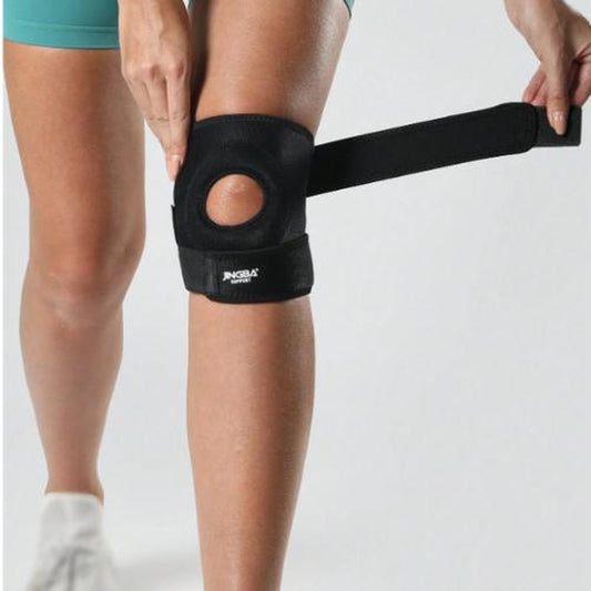 1 Piece Adjustable Knee Support Patellar Protection with Breathable Holes for Basketball Running Weightlifting