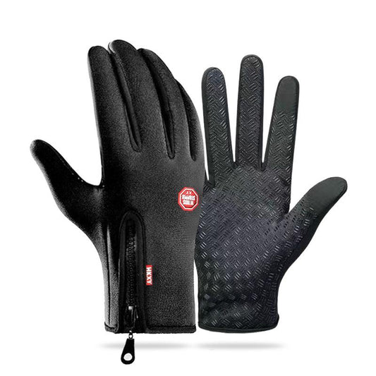 Outdoor Cycling Gloves Sports Skiing Mountaineering Gloves Autumn and Winter Touch Screen Non-Slip Waterproof Windproof Fleece Warm Smart Gloves Lightweight Heated Gloves Liner